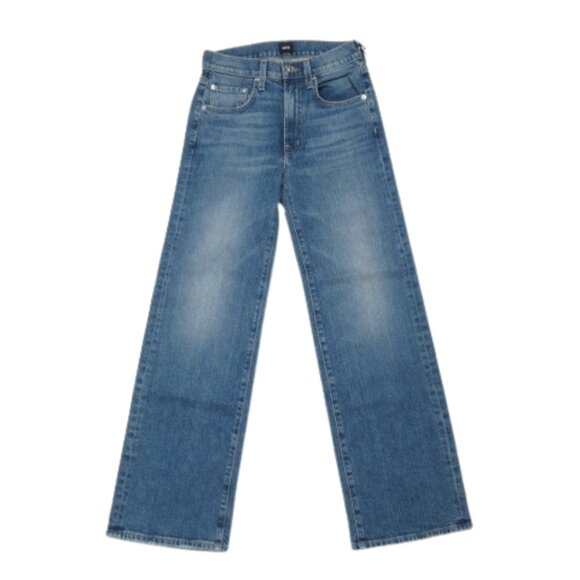 Edwin Marli High-Rise Crop Jeans Paloma Denim Medium Blue 24 - Picture 7 of 14